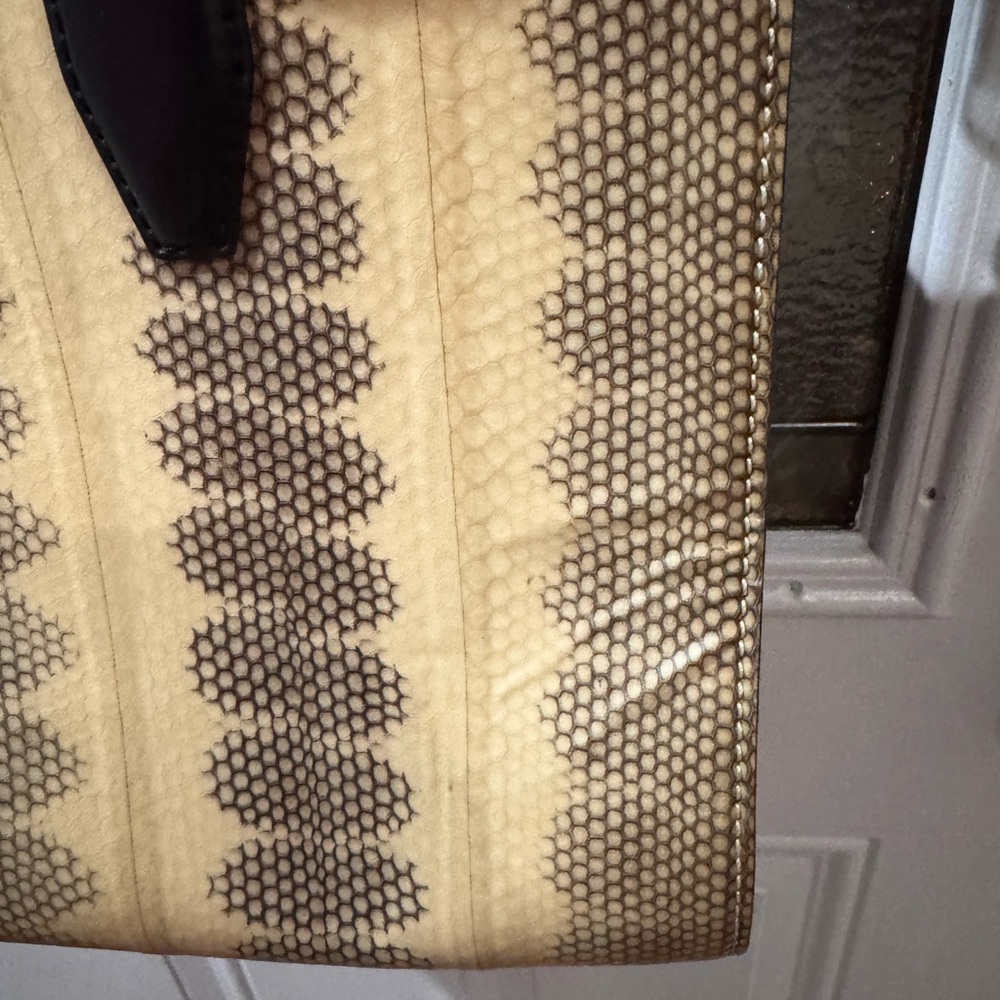 Alexander Wang Black and Cream pelican reptile leather vintage - Picture 4 of 10
